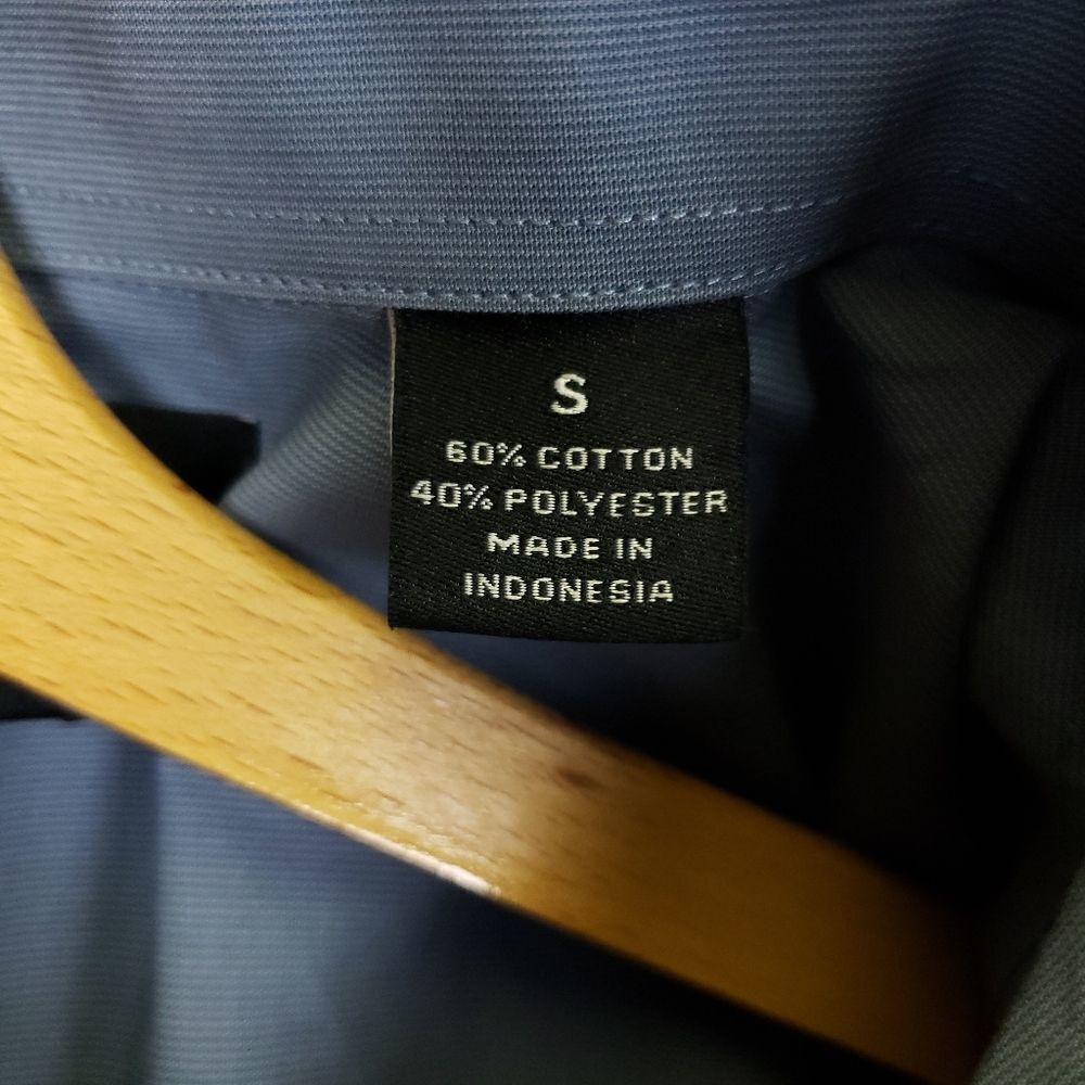 Axist blue slim fit short sleeve buttondown shirt - Picture 5 of 6